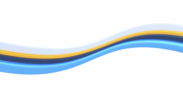 astratto onda modello con blu, giallo, e bianca curvo Linee su trasparente sfondo, moderno e dinamico design per creativo progetti png