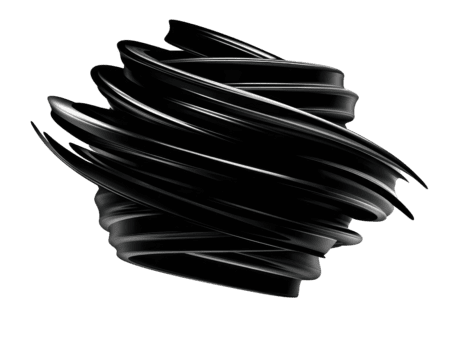 svart måla borsta stroke abstrakt virvla runt dynamisk rörelse glansig textur modern konst isolerat på transparent bakgrund kreativ design element uttrycksfull djärv konstnärlig png