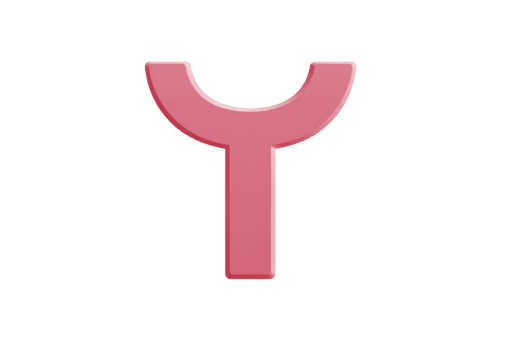 vermelho maiúscula carta upsilon símbolo, 3d Renderização, isolado em transparente fundo, moderno estilo, educacional e decorativo, adequado para Aprendendo material ou gráfico Projeto projetos png