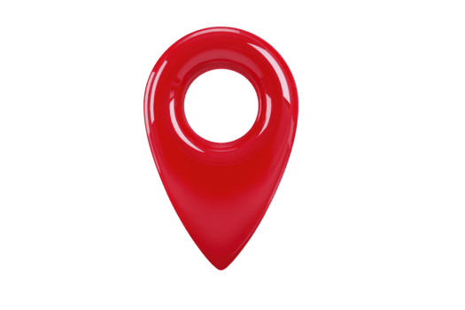 vermelho mapa PIN localização marcador lustroso plástico ponteiro ícone navegação símbolo isolado em transparente fundo usava para viagem direção ou mapa inscrição moderno e simples Projeto png