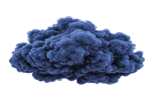 blu Fumo nube astratto forma isolato su trasparente sfondo somigliante esplosione o vapore creativo e dinamico adatto per digitale arte design o scienza concetti png