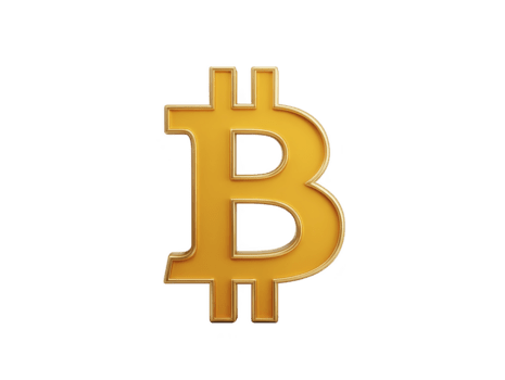 d'oro bitcoin simbolo isolato su trasparente sfondo, che rappresentano digitale moneta, blockchain tecnologia, e moderno finanza, con brillante metallico finire e futuristico stile png