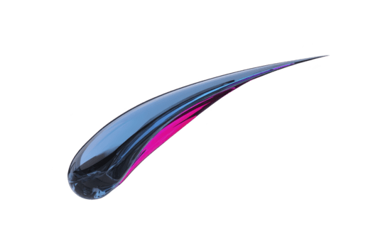 abstrakt susa form, blå och rosa lutning, glansig 3d design, isolerat på genomskinlighet bakgrund, modern dynamisk element, kreativ digital konst, energisk och trogen stil png