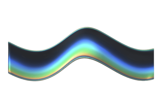 Abstract wavy line with iridescent gradient smooth curve and transparent background modern digital art vibrant color futuristic creative dynamic and energetic style png