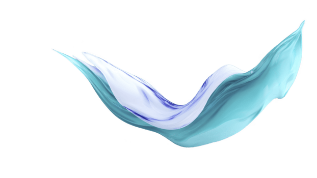 abstrakt blå och vit vätska Vinka med slät lutning, dynamisk rörelse, och modern stil, frammanande lugna och kreativitet, isolerat på transparent bakgrund png