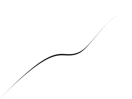 Abstract black curved line on transparency background, minimalist wavy design, simple elegant shape, modern art element, smooth flowing motion, creative graphic, isolated illustration png