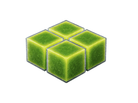 grön kuber med glansig textur anordnad i geometrisk mönster, isolerat på genomskinlighet bakgrund, vibrerande och färsk utseende, lämplig för mat, abstrakt, eller design begrepp png