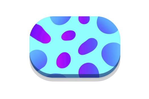 azul resumen redondeado rectángulo con púrpura lugares, moderno geométrico forma, juguetón y vibrante, adecuado para digital diseño, web elementos, o creativo antecedentes png