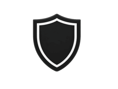 scudo icona nero e bianca schema semplice design simboleggiante protezione sicurezza difesa sicurezza e affidabilità adatto per ragnatela App o grafico uso png