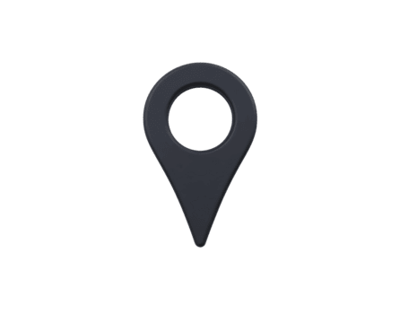 Preto localização PIN ícone mapa marcador símbolo navegação ponteiro simples Projeto isolado em transparência fundo moderno mínimo estilo viagem conceito digital gráfico elemento png