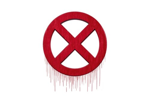 röd förbud tecken med droppande måla effekt, symboliserar restriktion eller varning, isolerat på transparent bakgrund, framkallar känsla av fara eller varning i modern, konstnärlig stil png