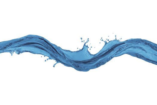 blå vatten stänk Vinka med dynamisk rörelse, isolerat på transparent bakgrund, som visar vätska rörelse och friskhet, perfekt för begrepp av renhet, natur, och rena flytande png