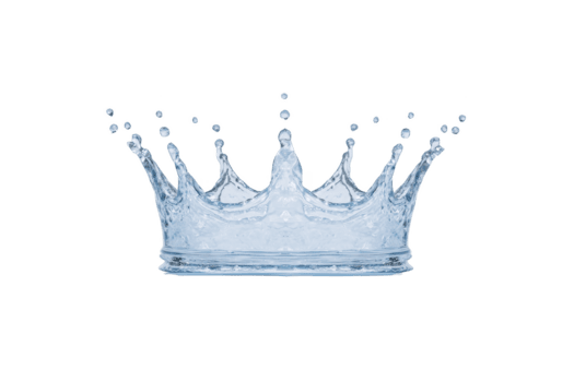 agua chapoteo corona aislado en transparente fondo, claro líquido soltar impacto creando corona forma, refrescante y dinámica, adecuado para bebida o pureza conceptos png