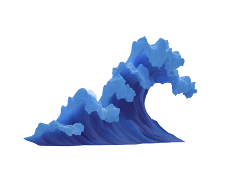 abstrakt blå Vinka med dynamisk strömmande rader, frammanande energi och rörelse, isolerat på transparent bakgrund, lämplig för modern design, digital konst, eller kreativ projekt png