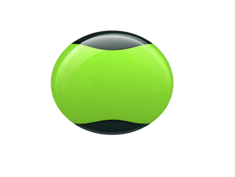 grön glansig sfär med skinande reflexion, isolerat på transparent bakgrund, modern 3d design element för webb, app ikon, eller digital gränssnitt, vibrerande och trogen stil png