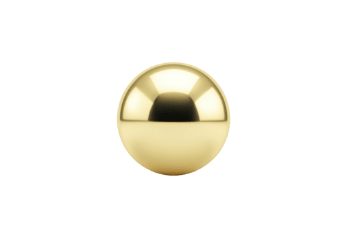 brillante oro sfera metallico palla isolato su trasparenza sfondo riflessivo superficie minimalista design moderno arredamento elegante e lussuoso aspetto 3d interpretazione liscio struttura png