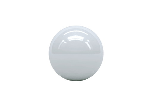 White sphere glossy surface isolated on transparency background minimalistic style modern clean reflective simple abstract geometric shape png
