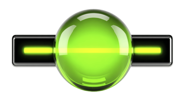 verde bolla livello attrezzo orizzontale allineamento brillante bicchiere effetto isolato su trasparenza sfondo Usato per costruzione ingegneria e carpenteria moderno e preciso design png