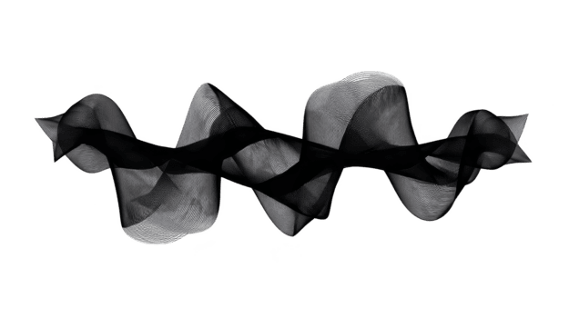 abstrakt svart Vinka linje konst, modern geometrisk form, dynamisk strömmande kurva, minimalistisk design, kreativ digital bakgrund, elegant och futuristisk, isolerat på transparent png