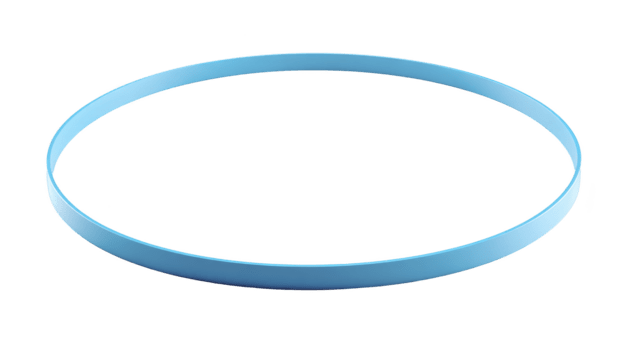 bleu circulaire anneau, isolé sur transparent arrière-plan, minimal conception, lisse surface, moderne géométrique forme, adapté pour graphique conception ou numérique art projets png