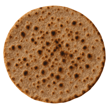Detailed Close-Up of Flat Rye Bread with Unique Texture and Color Patterns png