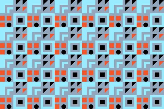 Abstract mosaic geometric colorful pattern background with minimalistic simple shapes vector