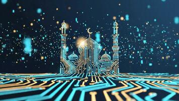 djup blå abstrakt bakgrund med subtil ljus lutning och slät textur video