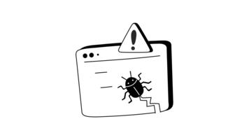 Illustration of identifying and fixing errors in code or applications video