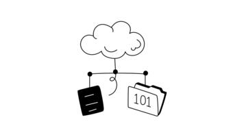 animated icon symbolizing cloud storage for secure data storage and access video