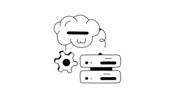 animated icon representing cloud storage and secure data storage solutions video
