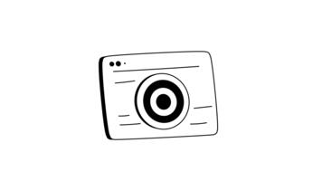 animerad ikon av en mål representerar mål, mål, eller precision i uppgifter video