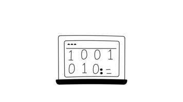 Illustration of binary code for programming and digital processes video