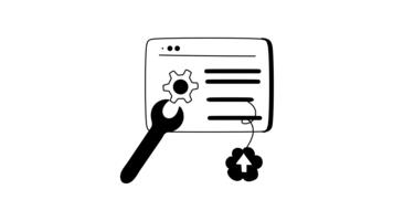 Take a look at this amazing animated icon of web setting in modern style video