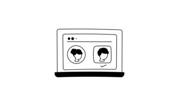 animerad ikon symboliserar redigering eller anpassa användare profiler på en plattform video