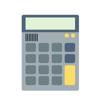 sencillo calculadora con redondeado bordes y un plano diseño. plano estilo ilustración vector
