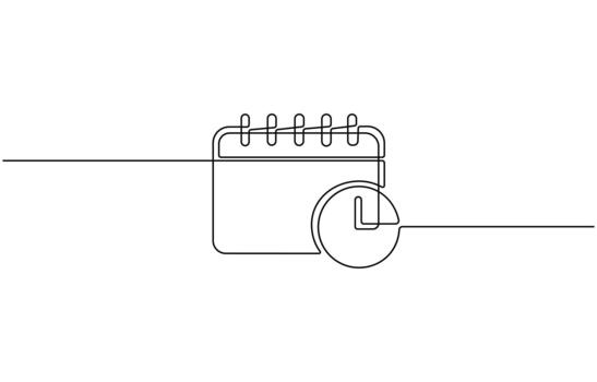 Modern calendar design element with abstract shapes isolated on white background vector