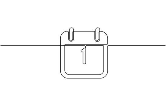 Modern calendar design with number six and date elements isolated on white background vector