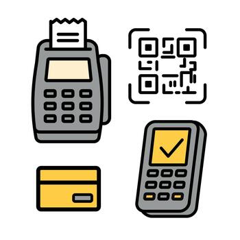 Modern payment methods in digital transactions vector