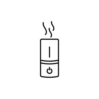 Humidifier icon in outline, linear style isolated on white background vector
