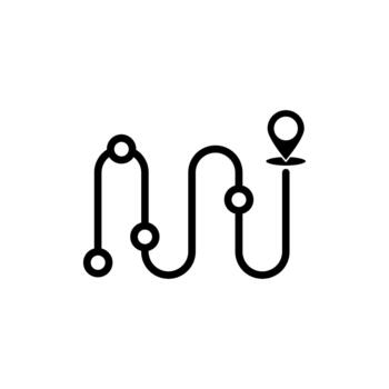 Roadmap line icon concept. graphic design, logo, Web, UI, illustration, eps10. vector