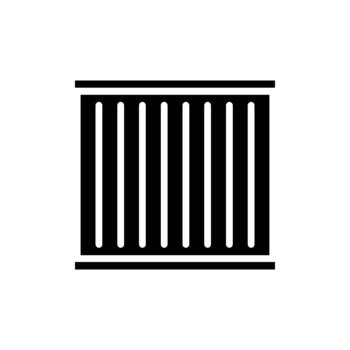 Radiator icon simple isolated symbol vector