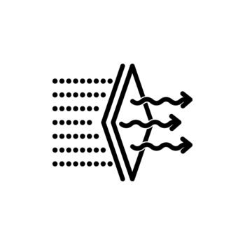 Filtration and separation linear icon. Line customizable illustration. Contour symbol. isolated outline drawing. Editable stroke vector