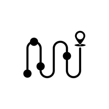 Roadmap icon concept. graphic design, logo, Web, UI, illustration, eps10. vector