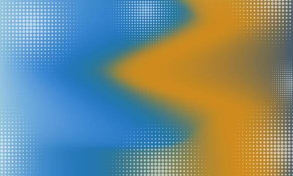 resumen azul y amarillo degradado con trama de semitonos modelo. vector