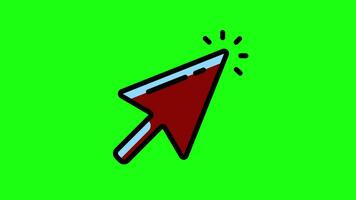 Mauszeiger animiert Symbol auf Grün Bildschirm Hintergrund video