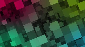 abstrakt bakgrund animering med rörelse grafik, abstrakt färgrik kvadrater animering video
