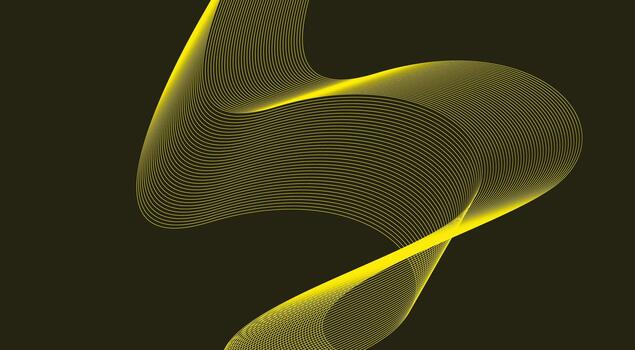 Abstract Blend Lines Wave Curved Background Yellow Color Design Illustration vector