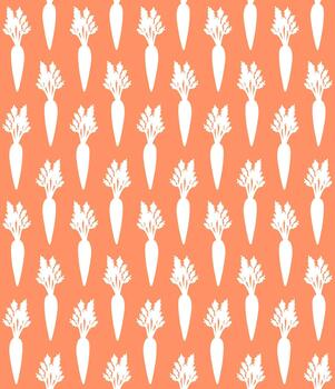 Seamless pattern of hand drawn doodle sketch carrot on background vector