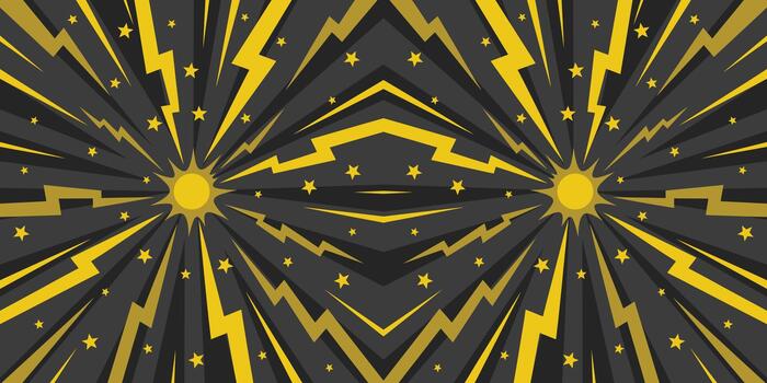 Dynamic Starburst and Lightning Bolt Background vector