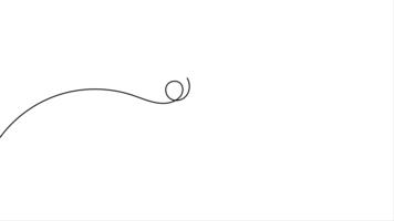 Percent symbol abstract continuous one line art animation on white background. percentage sketch drawing animation video